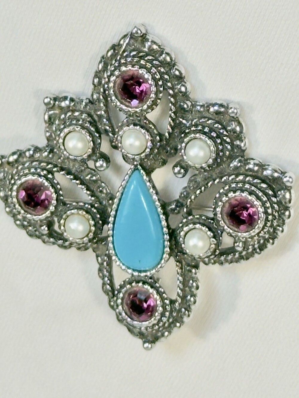 Vintage 1974 Sarah Coventry “Imperial” convertible brooch and pendant. - Picture 12 of 12